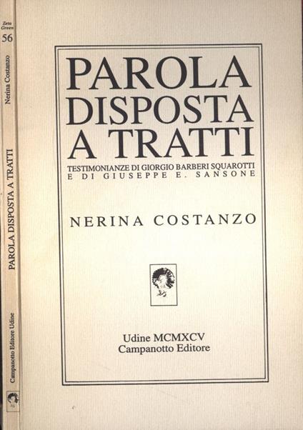 Parola disposta a tratti - copertina