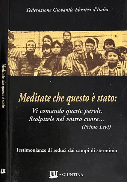 Meditate che questo è stato - copertina