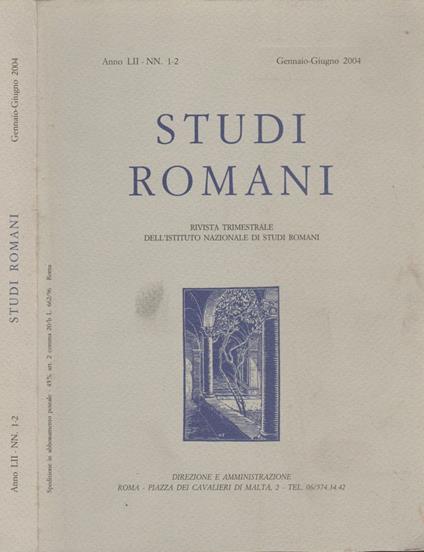 Studi Romani. Anno LII. nn.1-2 - copertina