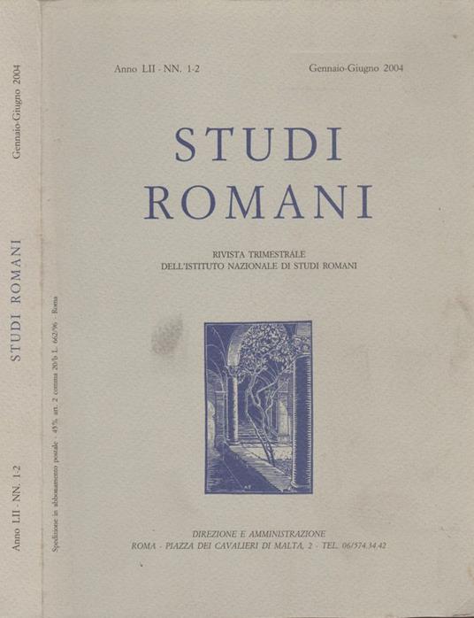 Studi Romani. Anno LII. nn.1-2 - copertina