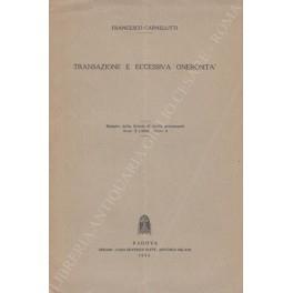 Transazione e eccessiva onerosità - copertina