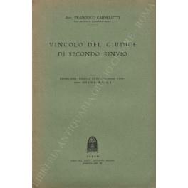 Vincolo del giudice di secondo rinvio - copertina