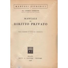 Manuale di diritto privato - Andrea Torrente - copertina