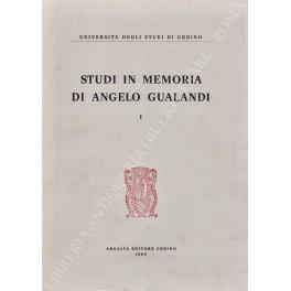 Studi in memoria di Angelo Gualandi. Vol. I - copertina