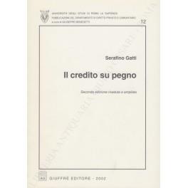 Il credito su pegno - Serafino Gatti - copertina
