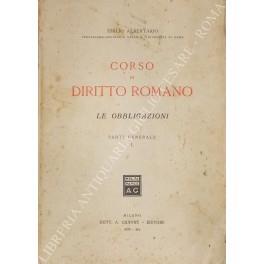 Corso di diritto romano. Le obbligazioni. Parte generale. Vol. I - copertina