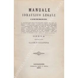 Manuale idraulico legale - Claudio Calandra - copertina