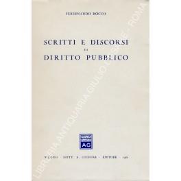 Scritti e discorsi di diritto pubblico - copertina