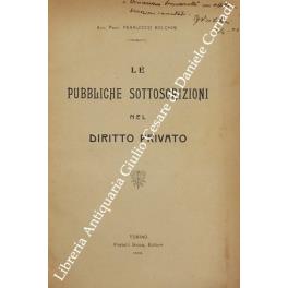 Le pubbliche sottoscrizioni nel diritto privato - copertina