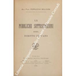 Le pubbliche sottoscrizioni nel diritto privato - copertina