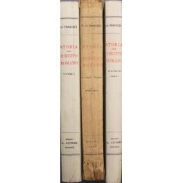 Storia del diritto romano. Vol. I, vol. II parte I, vol. III parte I - Pietro De Francisci - copertina