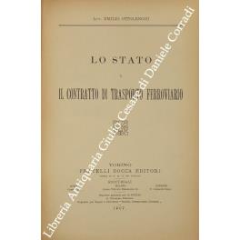 Lo Stato e il contratto di trasporto ferroviario - Emilio Ottolenghi - copertina