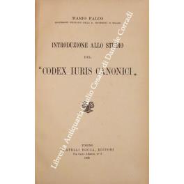 Introduzione allo studio del Codex Iuris Canonici - copertina