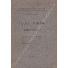 Saggi minimi di diritto romano - Antonio Summa - copertina