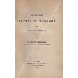 Beschrankte haftung des schuldners nach see und handelsrecht - Victor Ehrenberg - copertina