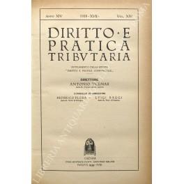 Diritto e Pratica Tributaria. Diretta da Victor Uckmar. Vol. XIV - 1939 - copertina