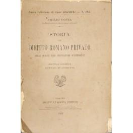 Storia del diritto romano privato dalle origini alle compilazioni giustinianee - Emilio Costa - copertina