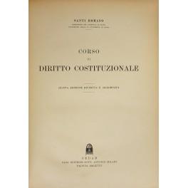 Corso di diritto costituzionale - copertina
