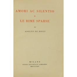 Amori ac silentio e le rime sparse - copertina