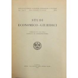 Studi economico-giuridici. Pubblicati per cura della Facoltà di Giurisprudenza dell'Università di Cagliari - copertina