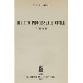 Diritto processuale civile. Vol. I (Unico pubblicato) - copertina