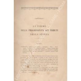 La imposta progressiva. Indagini di storia e d'economia della finanza - copertina