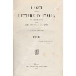 I fasti delle lettere in Italia nel corrente secolo additati alla studiosa gioventù. Poesie - copertina