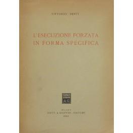L' esecuzione forzata in forma specifica - copertina