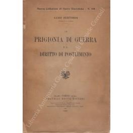 La prigionia di guerra e il diritto di postliminio - Luigi Sertorio - copertina