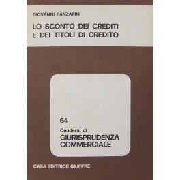 Lo sconto dei crediti e dei titoli di credito - Giovanni Panzarini - copertina