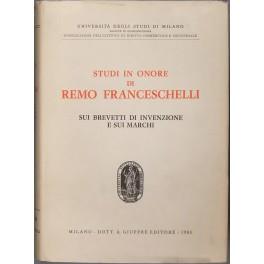 Studi in onore di Remo Franceschelli sui brevetti di invenzione e sui marchi - copertina