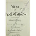 Storia del diritto italiano. Diritto privato. Lezioni del Prof. Francesco Schupfer. Compilazione del Dottor. G.L. Moglie. Anno accademico 1901-1902