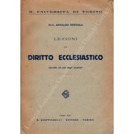 Lezioni di diritto ecclesiastico raccolte ad uso degli studenti - copertina
