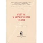 Scritti vari di diritto ecclesiastico e canonico. Vol. I - Scritti di diritto ecclesiastico; Vol. II - Scritti di diritto canonico