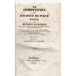 La competenza dei giudici di pace - copertina