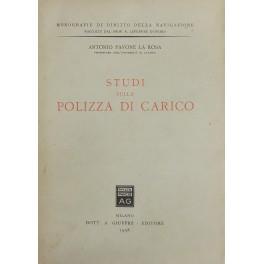 Studi sulla polizza di carico - Antonio Pavone La Rosa - copertina