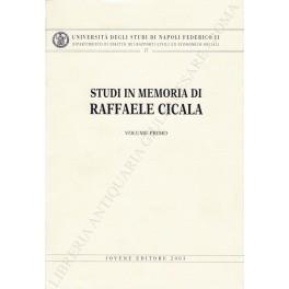 Studi in memoria di Raffaele Cicala - copertina