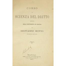 Corso di scienza del diritto dettato nell'Università di Napoli - copertina