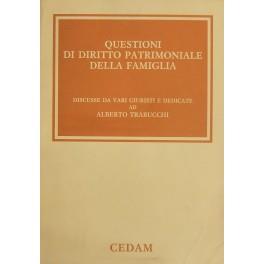 Questioni di diritto patrimoniale della famiglia. Discusse da vari giuristi e dedicate ad Alberto Trabucchi - copertina
