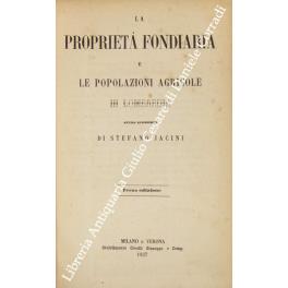 La proprietà fondiaria e le popolazioni agricole in Lombardia - Stefano Jacini - copertina
