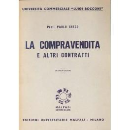 La compravendita e altri contratti - Paolo Greco - copertina