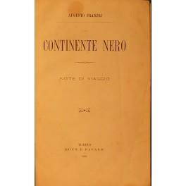Continente nero. Note di viaggio - Augusto Franzoj - copertina
