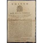 Editto Don Diego Naselli. Sequestro dei beni presi illegalmente durante la Repubblica Romana