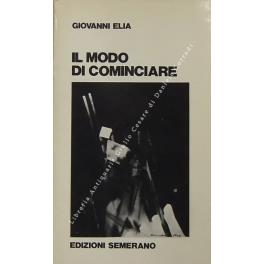 Il modo di cominciare - Giovanni Celia - copertina