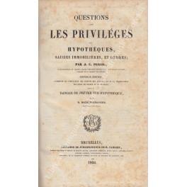 Questions sur les privileges et hypotheques, saisies immobilieres, et ordres; suivi du Danger de preter sur Hypotheque, par M. Decourdemanche - copertina