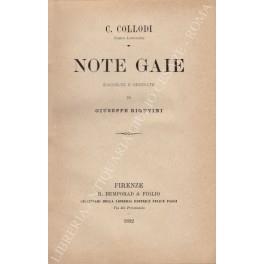 Note gaie. Raccolte ed ordinate da Giuseppe Rigutini - copertina