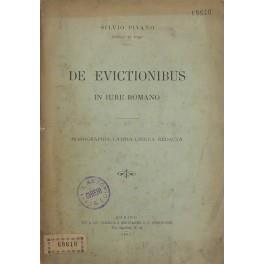 De evictionibus in iure romano. Monographia latina lingua redacta - copertina