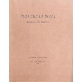 Polvere di Roma - Rodolfo De Mattei - copertina