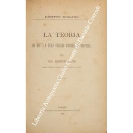 La teoria dei diritti e degli obblighi divisibili ed indivisibili - Giuseppe Lenzi - copertina