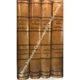 Teoria delle prove nel diritto giudiziario civile italiano. Vol. I - Parte generale. Confessione e interrogatorio. Vol. II - Giuramento. Prova scritta. Vol. III - Prova scritta. Vol. IV - Prova testimoniale. Perizia - copertina